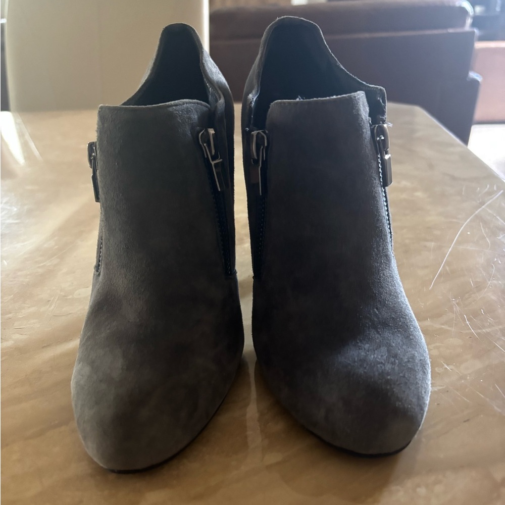 Franco Sarto Charcoal Suede Ankle Booties